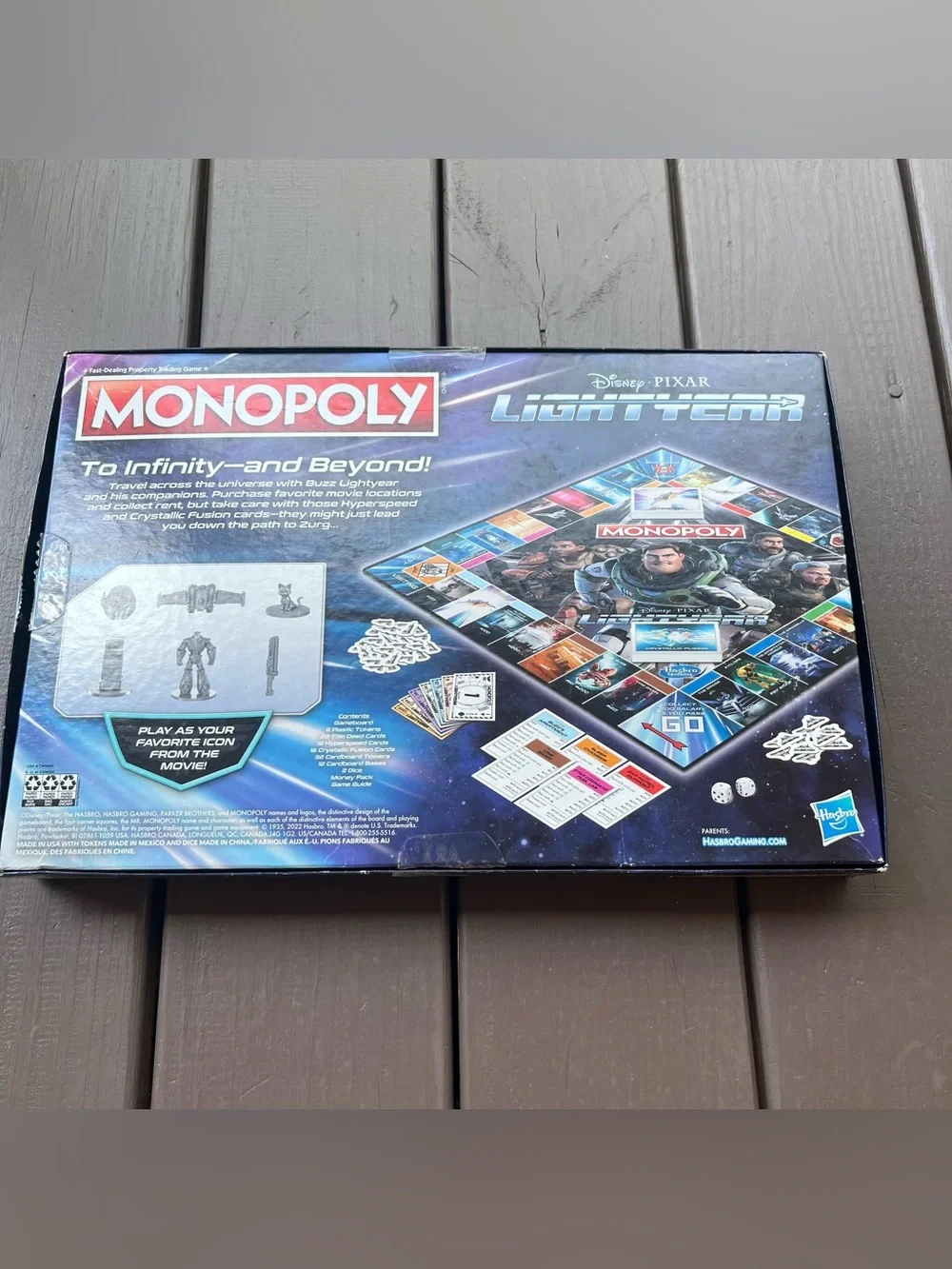 Disney Buzz Lightyear 2022 Hasbro Monopoly Board Game Toy Story Cat Icon New